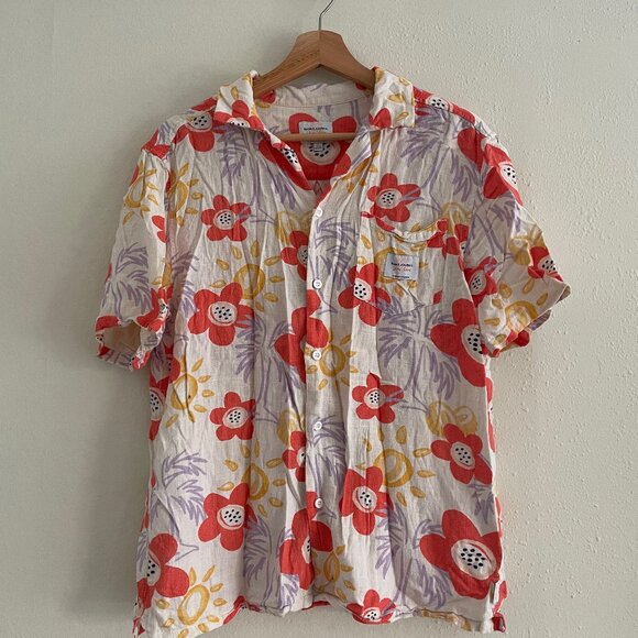 Banks Journal Floral Patterned Collar Shirt, Size S - Picture 1 of 4